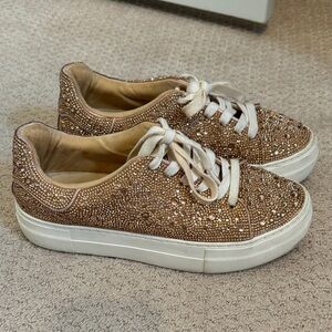 Betsey Johnson Rose Gold Sneakers W6.5